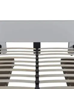 vidaXL Bed with Memory Foam Mattress White Faux Leather Queen Size