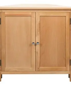 vidaXL Corner Cabinet 80×33.5×78 cm Solid Oak Wood
