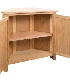 vidaXL Corner Cabinet 80×33.5×78 cm Solid Oak Wood
