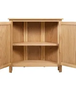 vidaXL Corner Cabinet 80×33.5×78 cm Solid Oak Wood