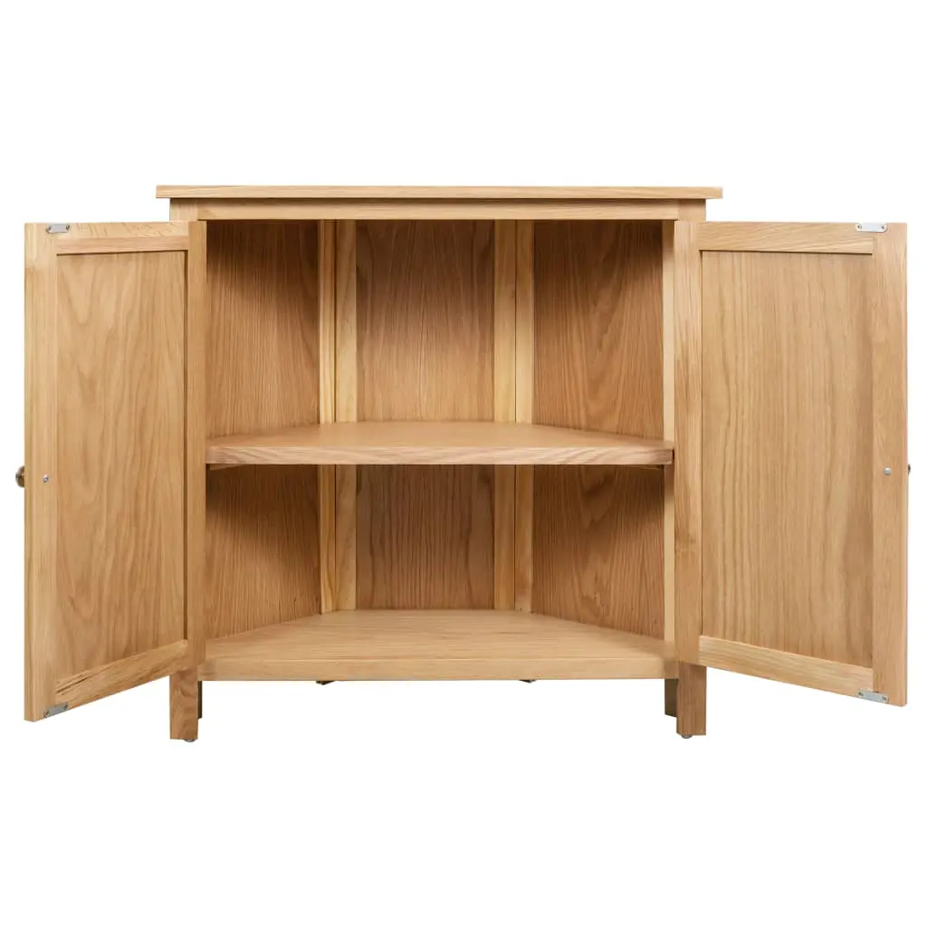 vidaXL Corner Cabinet 80×33.5×78 cm Solid Oak Wood