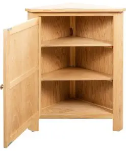 vidaXL Corner Cabinet 59x36x80 cm Solid Oak Wood
