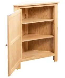 vidaXL Corner Cabinet 59x36x80 cm Solid Oak Wood