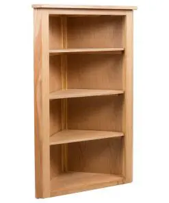 vidaXL Corner Shelf 59x36x100 cm Solid Oak Wood