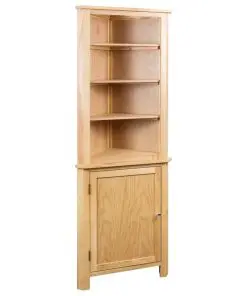vidaXL Corner Cabinet 59x36x180 cm Solid Oak Wood