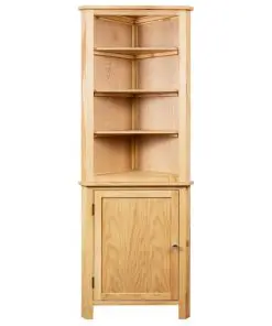 vidaXL Corner Cabinet 59x36x180 cm Solid Oak Wood