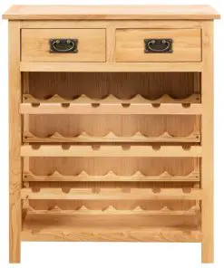vidaXL Wine Cabinet 72x32x90 cm Solid Oak Wood