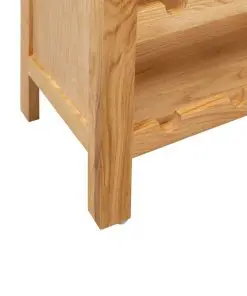 vidaXL Wine Cabinet 72x32x90 cm Solid Oak Wood