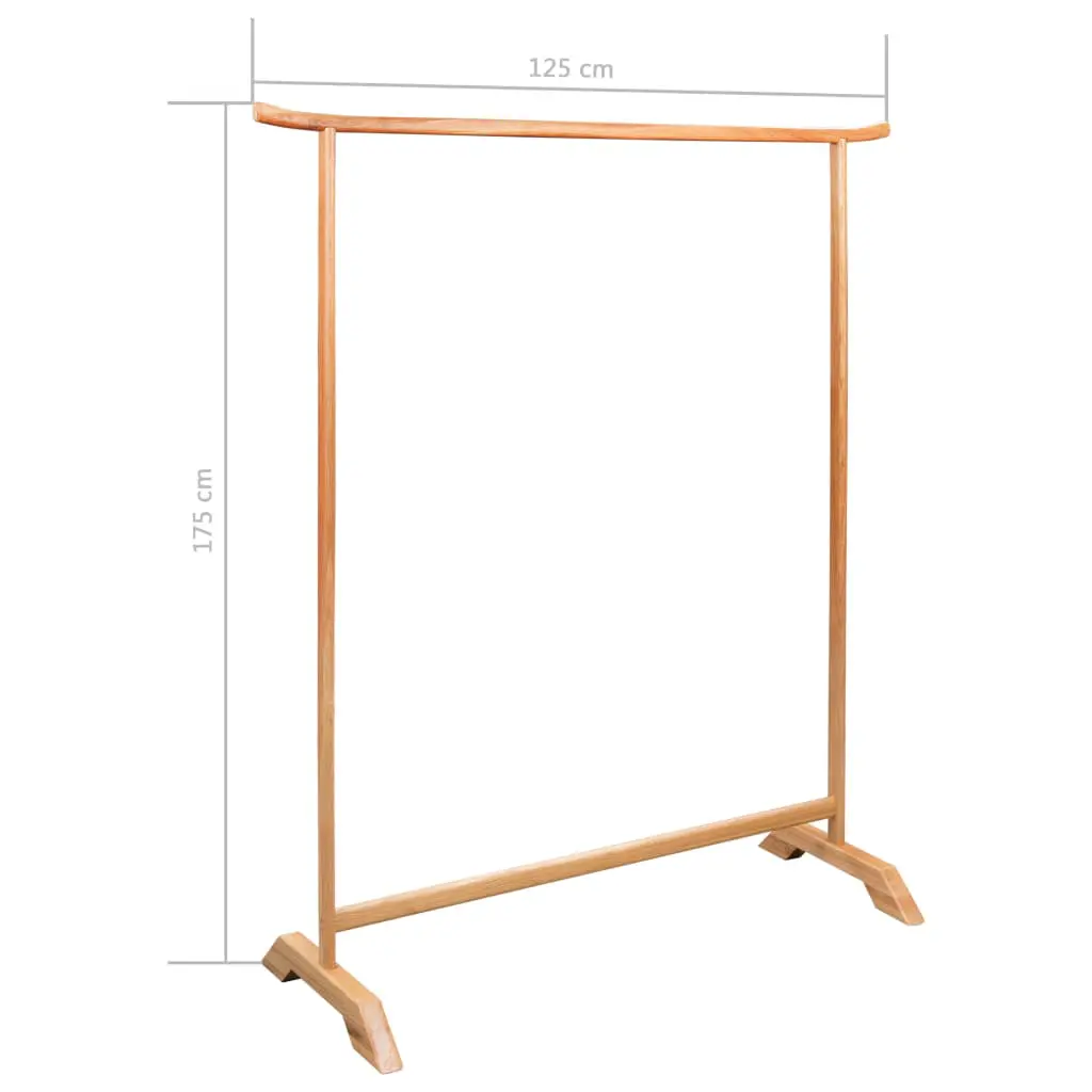 vidaXL Clothes Rack 125×175 cm Solid Oak Wood