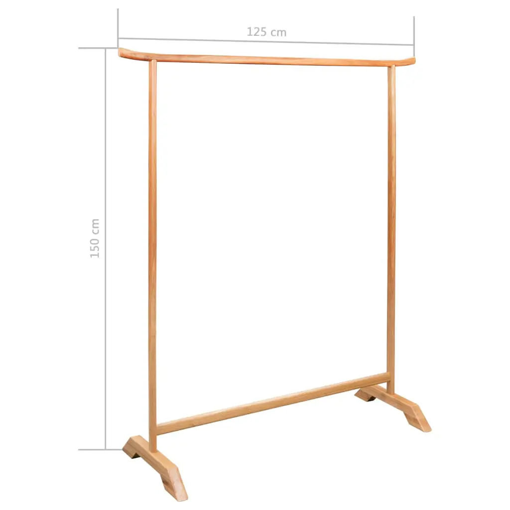 vidaXL Clothes Rack 125×150 cm Solid Oak Wood
