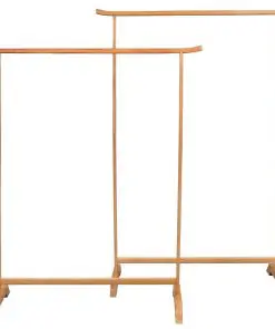 vidaXL Clothes Racks 2 pcs Solid Oak Wood