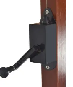 vidaXL Cantilever Umbrella with Wooden Pole 400×300 cm Taupe