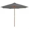 vidaXL Outdoor Parasol with Wooden Pole 300 cm Anthracite