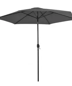 vidaXL Outdoor Parasol with Metal Pole 300 cm Anthracite