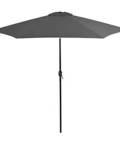 vidaXL Outdoor Parasol with Metal Pole 300 cm Anthracite