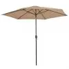 vidaXL Outdoor Parasol with Metal Pole 300 cm Taupe