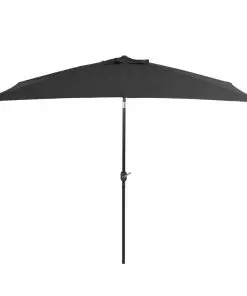 vidaXL Outdoor Parasol with Metal Pole 300×200 cm Anthracite