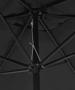 vidaXL Outdoor Parasol with Metal Pole 300×200 cm Anthracite