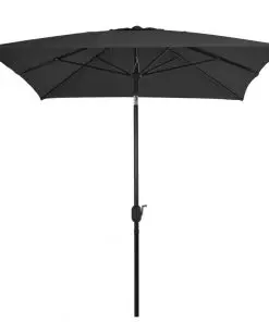 vidaXL Outdoor Parasol with Metal Pole 300×200 cm Anthracite