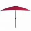 vidaXL Outdoor Parasol with Metal Pole 300×200 cm Bordeaux Red