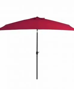 vidaXL Outdoor Parasol with Metal Pole 300×200 cm Bordeaux Red