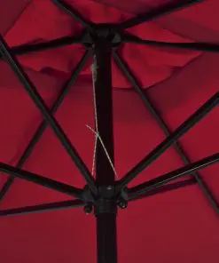 vidaXL Outdoor Parasol with Metal Pole 300×200 cm Bordeaux Red