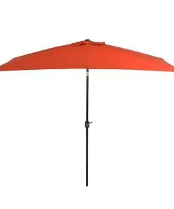 vidaXL Outdoor Parasol with Metal Pole 300×200 cm Terracotta