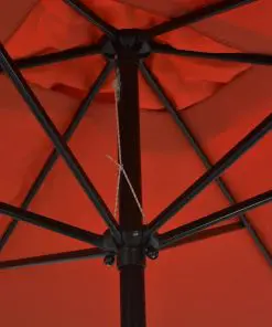 vidaXL Outdoor Parasol with Metal Pole 300×200 cm Terracotta