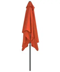 vidaXL Outdoor Parasol with Metal Pole 300×200 cm Terracotta