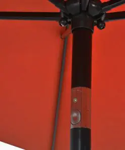 vidaXL Outdoor Parasol with Metal Pole 300×200 cm Terracotta