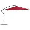 vidaXL Cantilever Umbrella with Aluminium Pole 350 cm Bordeaux Red