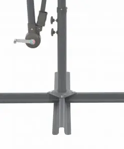 vidaXL Cantilever Umbrella with Aluminium Pole 350 cm Bordeaux Red