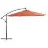 vidaXL Cantilever Umbrella with Aluminium Pole 350 cm Terracotta