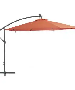 vidaXL Cantilever Umbrella with Aluminium Pole 350 cm Terracotta