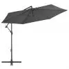 vidaXL Cantilever Umbrella with Aluminium Pole 300 cm Anthracite vidaXL Cantilever Umbrella with Aluminium Pole 300 cm Anthracite