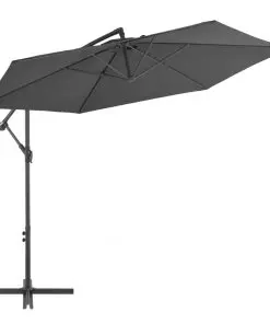vidaXL Cantilever Umbrella with Aluminium Pole 300 cm Anthracite