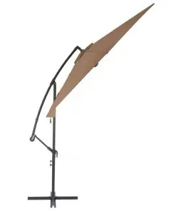 vidaXL Cantilever Umbrella with Aluminium Pole 300 cm Taupe