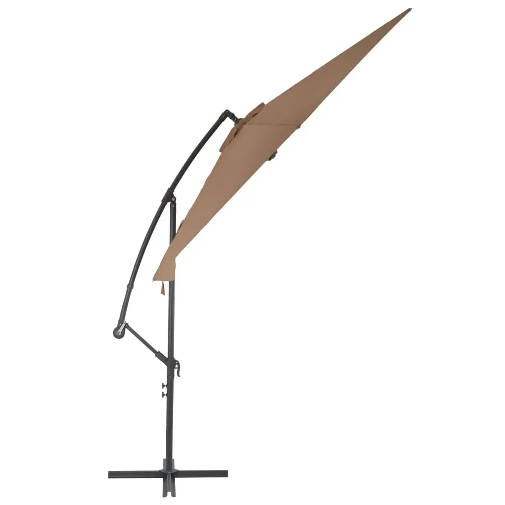 vidaXL Cantilever Umbrella with Aluminium Pole 300 cm Taupe