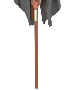 vidaXL Outdoor Parasol with Wooden Pole 200×300 cm Anthracite