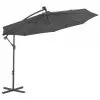 vidaXL Cantilever Umbrella LED Lights and Steel Pole 300cm Anthracite