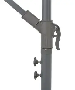vidaXL Cantilever Umbrella LED Lights and Steel Pole 300cm Anthracite