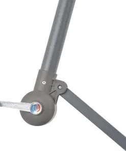 vidaXL Cantilever Umbrella with LED Lights and Steel Pole 300 cm Taupe