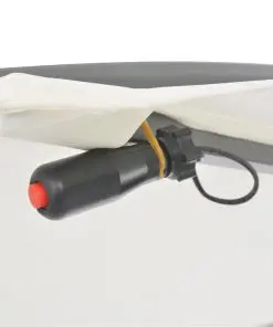 vidaXL Cantilever Umbrella with LED Lights and Metal Pole 350 cm Sand