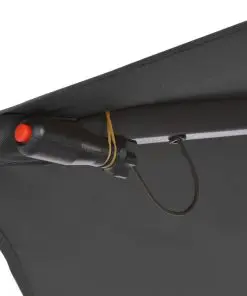 vidaXL Cantilever Umbrella with LED Lights and Metal Pole 350 cm Anthracite