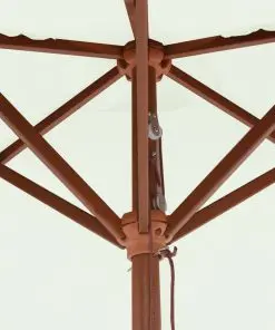 vidaXL Outdoor Parasol with Wooden Pole 150×200 cm Sand