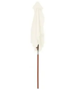 vidaXL Outdoor Parasol with Wooden Pole 150×200 cm Sand