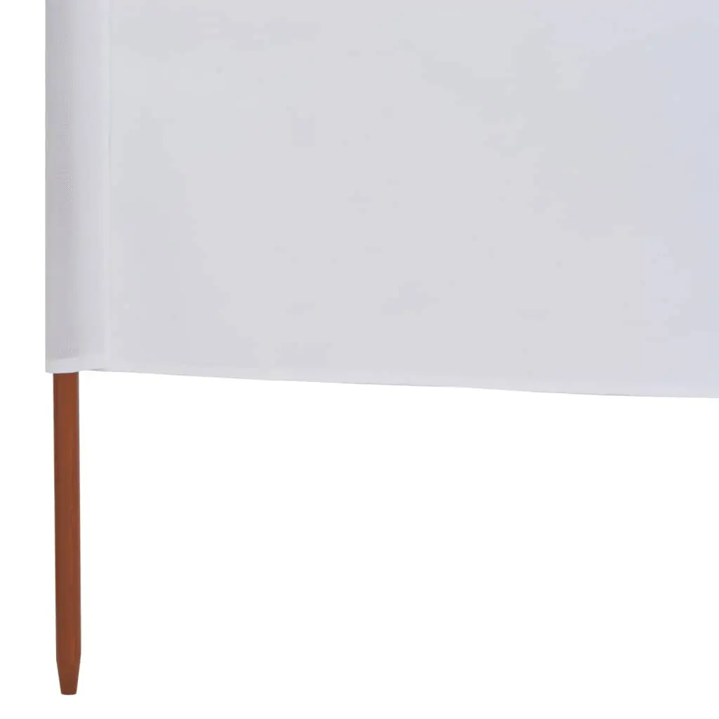 vidaXL 3-panel Wind Screen Fabric 400×120 cm White