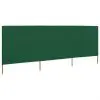 vidaXL 3-panel Wind Screen Fabric 400×120 cm Green