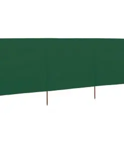 vidaXL 3-panel Wind Screen Fabric 400×120 cm Green