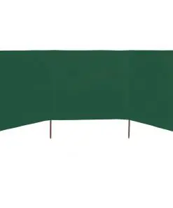 vidaXL 3-panel Wind Screen Fabric 400×120 cm Green